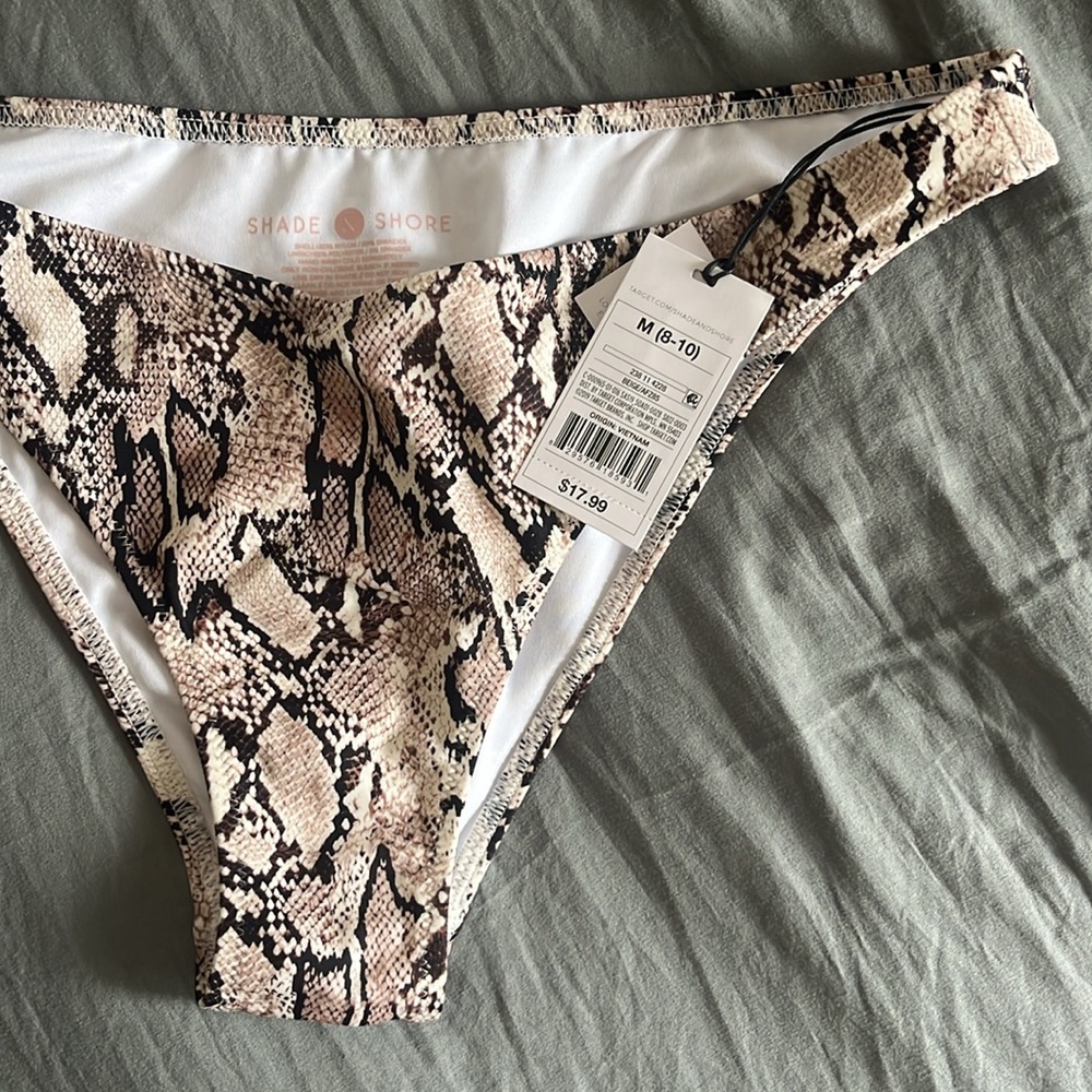 Snake Print Bikini Bottoms